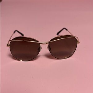 Dolce & Gabbana Gold Frame Sunglasses with Brown Lenses